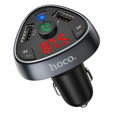 Автомобільний FM-модулятор Hoco E51 + Bluetooth (2USB+PD)