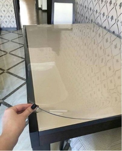 М'яке скло Прозора силіконова скатертина на стіл Soft Glass Захист для меблів 3.3х1.0 м Товщина 1.5 мм