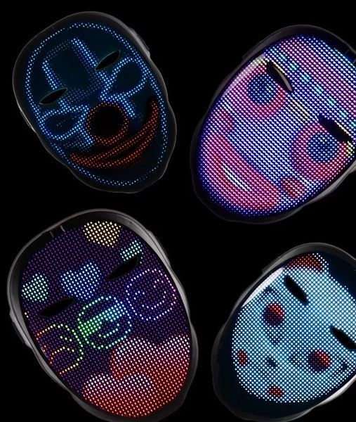 Маска інтерактивна Cyber Face з LED-екраном для вечірки та свята