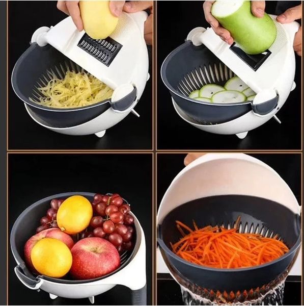 Многофункциональная Овощерезка Wet Basket Vegetable Cutter Чоппер 9в1