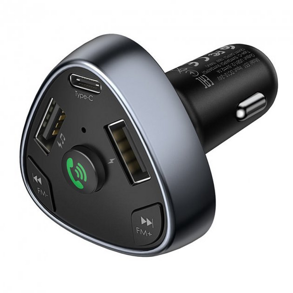 Автомобильный FM-модулятор Hoco E51 + Bluetooth (2USB+PD)