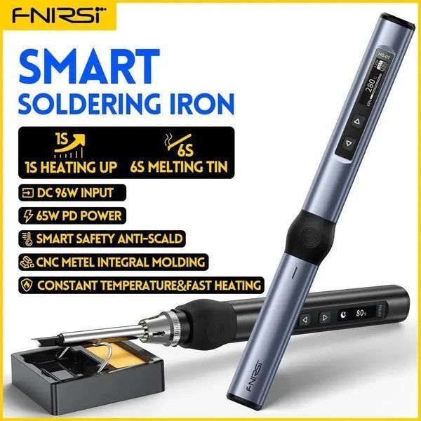 Паяльник Fnirsi HS-01-BC2-BK USB DC96W PD65W + 1 жало