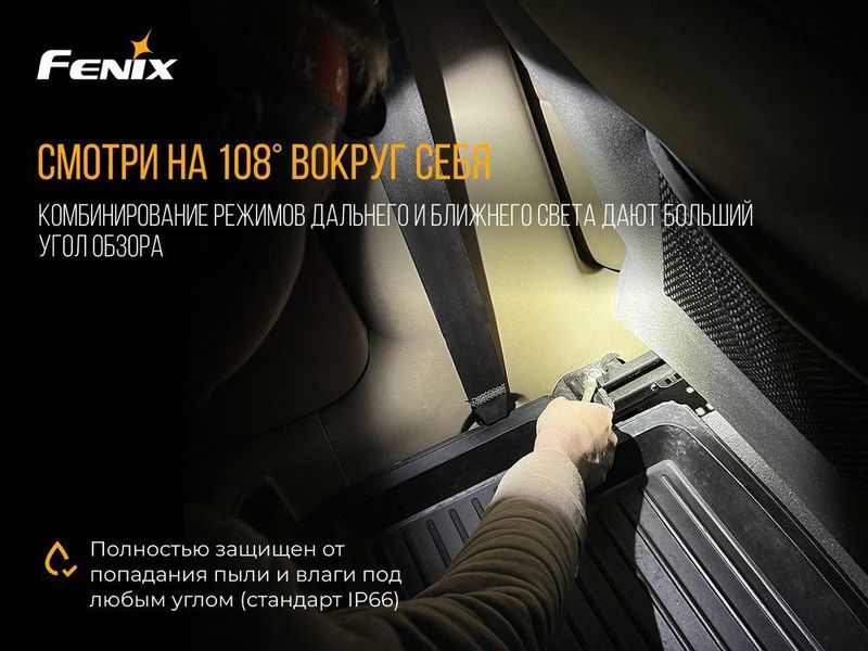 Налобный фонарик Fenix HL18R-T 500лм (5 режимов) Черный с красным