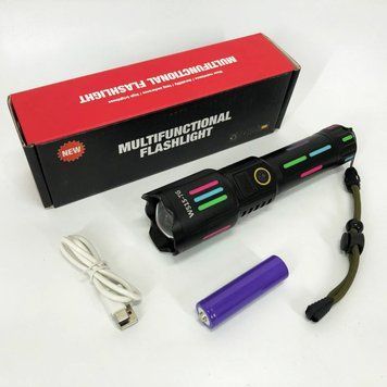 Ручний ліхтар W515-TG zoom + LCD + Type-C + PowerBank + 1х18650 (26650) 5 режимів