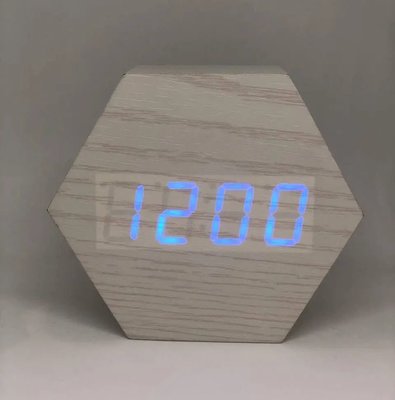 Настільний електронний годинник VST-876 (Білий з синім підсвічуванням)