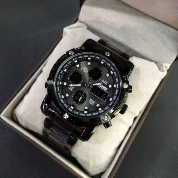 Чоловічий наручний годинник Skmei Molot Limited AllBlack (Чорний)