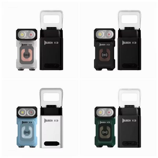 Ліхтар Wuben X3 EDC 700 лм із червоним світлом із бездротовою зарядкою Зелений