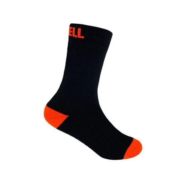 Водонепроницаемые детские носки Dexshell Ultra Thin Children Sock (Черный с оранжевым) S (16-18)