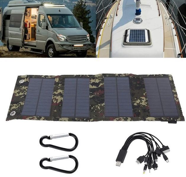 Складаний сонячний зарядний пристрій Solar panel 10 W B093SR3FSM Сонячна панель