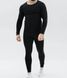 Чоловіча зимова термобілизна Thermal на флісі (Чорний) XL