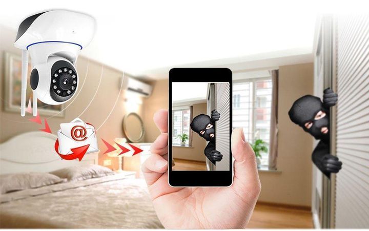 Панорамная камера видеонаблюдения V380 Q5 IP Wi-Fi (360 градусов) Белая