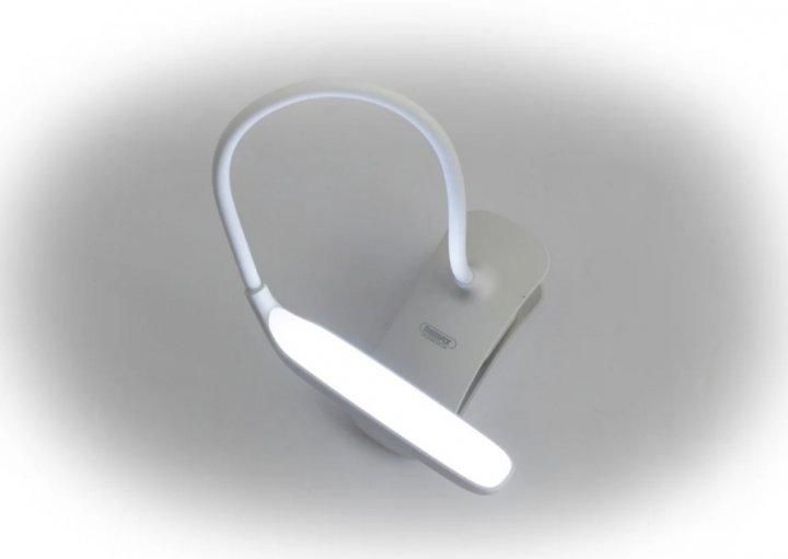 Настільна лампа Remax RT-E195 White + сенсор + прищіпка + microUSB + 3 режими світіння