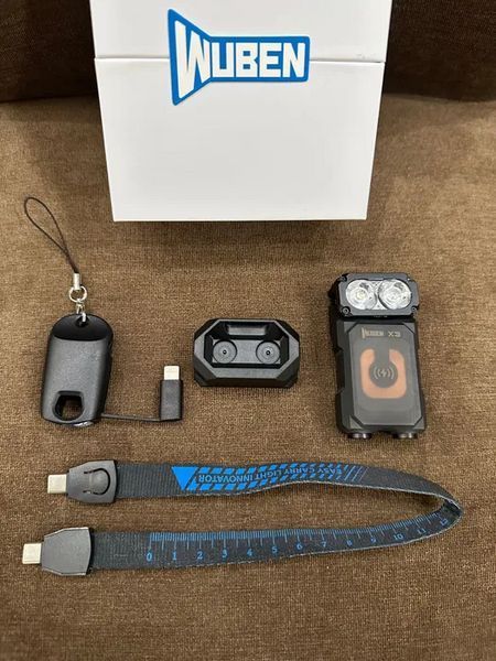 Ліхтар Wuben X3 EDC 700 лм з червоним світлом із бездротовою зарядкою Блакитний