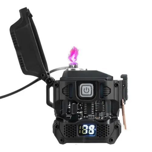 Ліхтар запальничка Multifunctional D54-2LED + BOX LCD Type-C (3+1 режими)