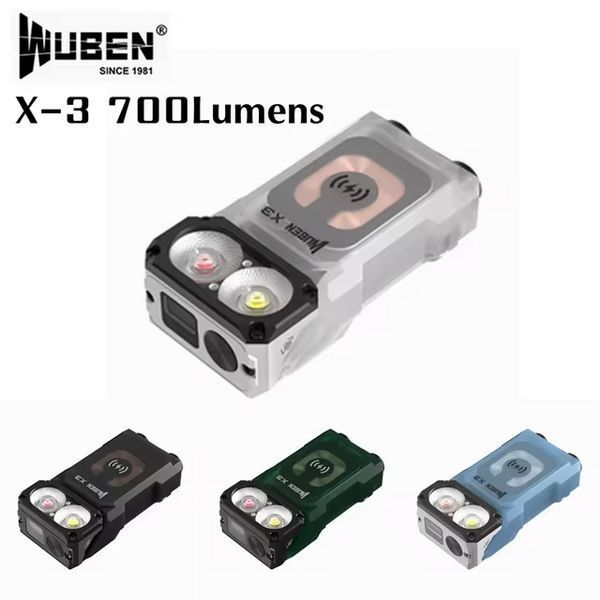 Ліхтар Wuben X3 EDC 700 лм з червоним світлом із бездротовою зарядкою Блакитний