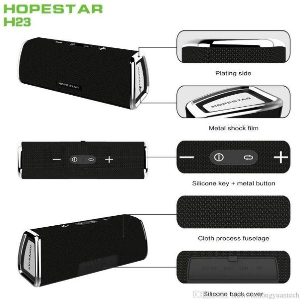 Портативная Bluetooth колонка Hopestar H23 Back