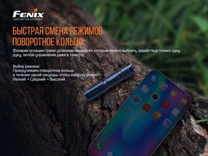 Ручной фонарик Fenix E01 V2.0 100лм 1хААА (Черный)