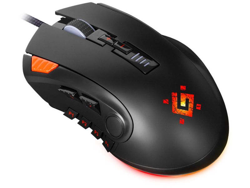 Игровая мышь Defender Oversider GM-917 RGB (12000dpi) 12 кнопок (Черная)