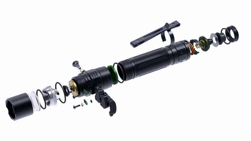 Ручний тактичний ліхтар Fenix PD36R 1600лм USB type-C (Чорний)