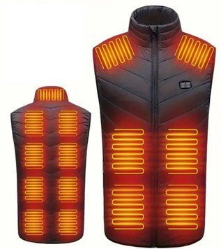 Мужской жилет с подогревом HeatFashion Electric Heating Vest (15 зон) Черный 3XLн