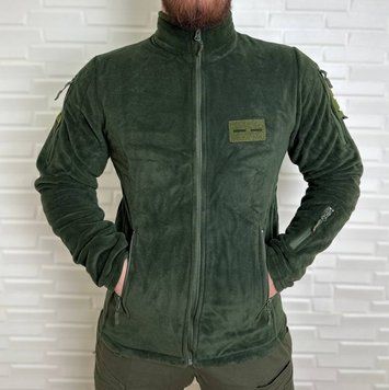 Чоловіча флісова кофта Flas Polar з велкро під шеврони та патчі Зелений, 2XL