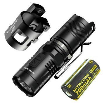 Фонарь ручной Nitecore MT10C с креплением на шлем LMA1 и аккумулятором NL18350A (комплект)