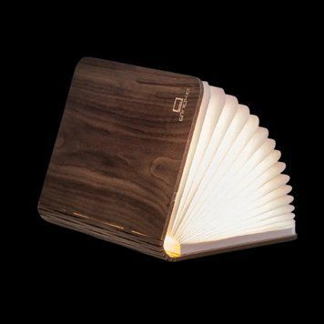 Светильник-книга на аккумуляторе Gingko Smart Book мини (9 х 12.2 х 2.5см) Дерево орех