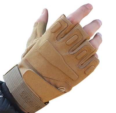 Тактические беспалые перчатки (военные, армейские, защитные, охотничьи) Койот, L