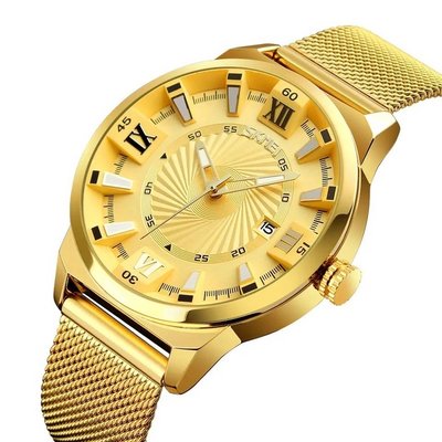 Годинник чоловічий наручний Skmei 9166 Gold gold оригінал