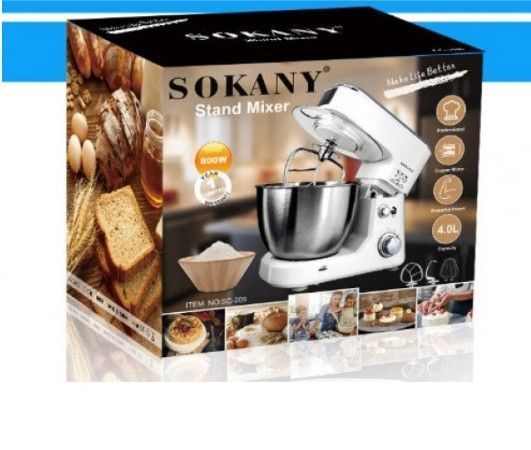 Кухонный комбайн тестомес миксер Sokany SC-209 800 Ватт