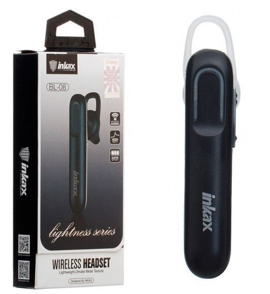 Бездротова Bluetooth-гарнітура Inkax BL-08 Black