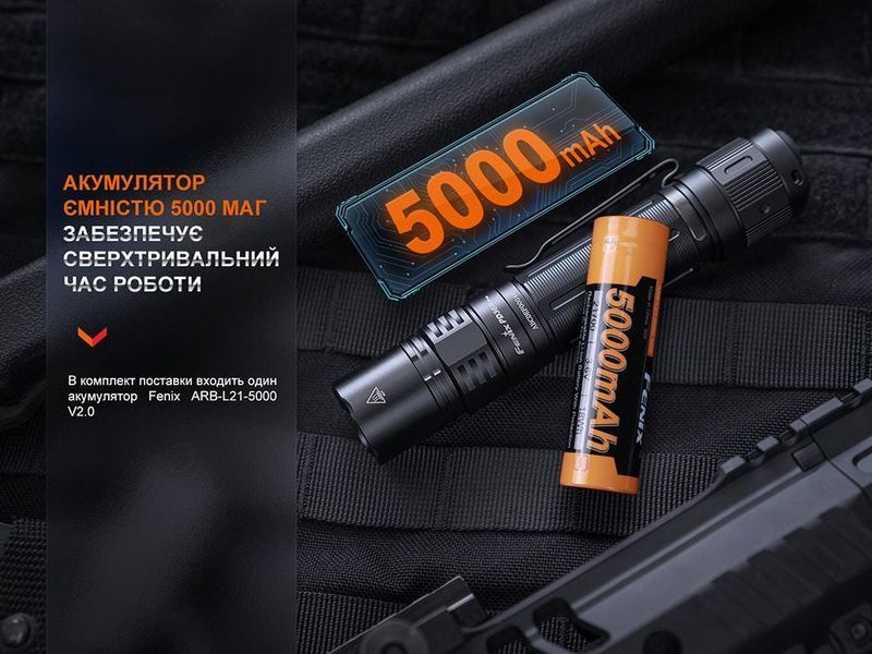 Ручний тактичний ліхтарик Fenix PD36R Pro 2800лм type-C (Чорний)
