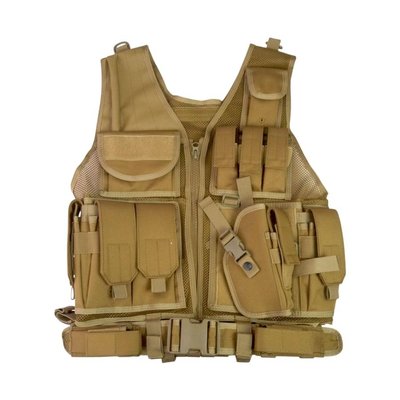 Розвантажувальний жилет Kombat UK Cross Draw Tactical Vest (Койот)