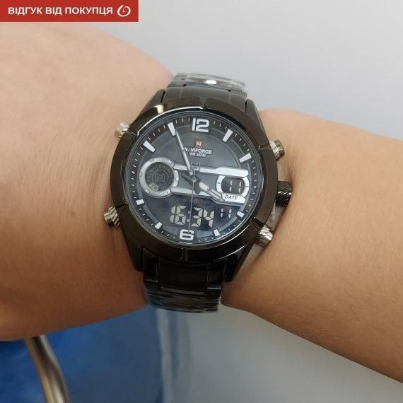 Годинник чоловічий тактичний Naviforce Aviator Чорний