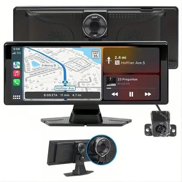 Автомобильный мультимедиа монитор T28H 10.26'' (1 камера) Auto CarPlay Bluetooth FM