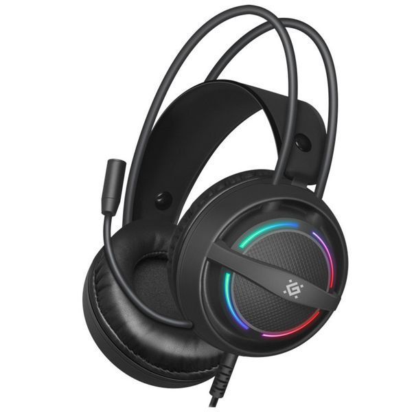 Игровые наушники Defender Dexter RGB 2.2м (Черный)