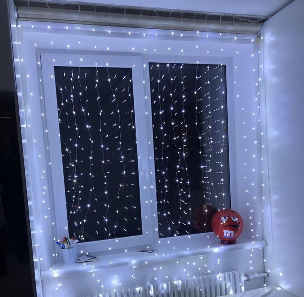 Світлодіодна гірлянда Штора 3х3м 400 LED Холодний білий