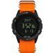 Годинник чоловічий водостійкий тактичний North Edge Alps Special Orange з компасом (2 ремінці)