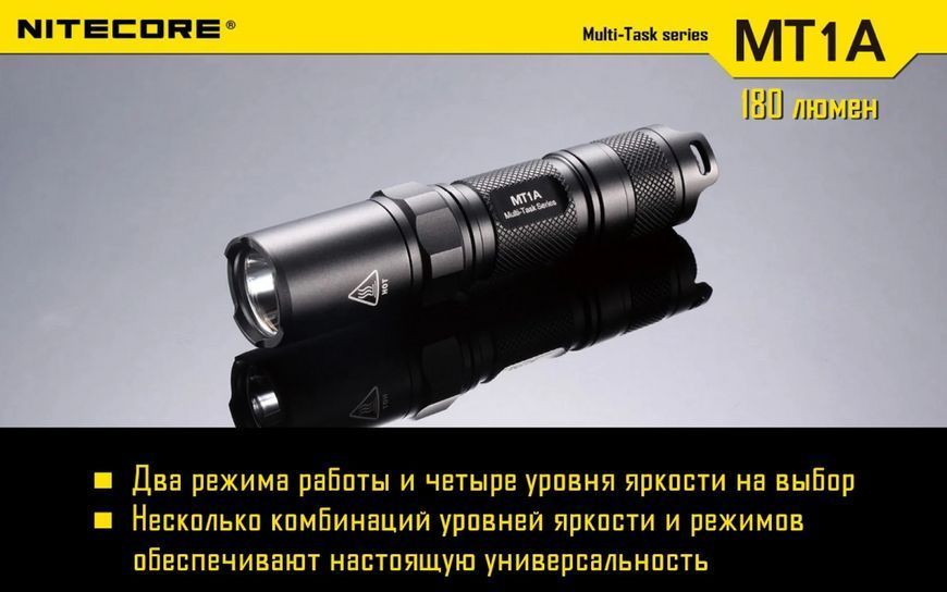 Кишеньковий ручний ліхтар Nitecore MT1A (Чорний)