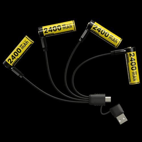 Акумулятор Li-Ion AA Nitecore NH2400 1.5V 2400mAh USB Type-C захищений