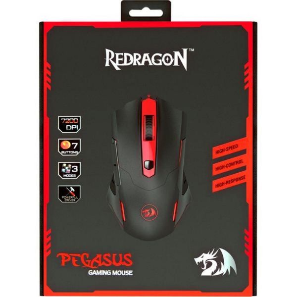 Игровая мышь RedragoN Pegasus (M7,5) RGB (7200dpi) 7 кнопок (Черная)