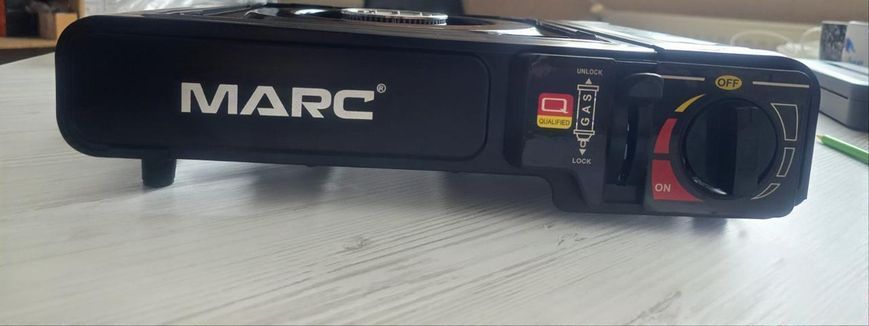 Газова плита Marc EM BDZ-155-A 2.3 кВт з п'єзопідпалом і кейсом Чорний