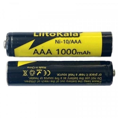 Аккумулятор LiitoKala Ni-10/AAA 1.2V 1000mAh (Черный с желтым)