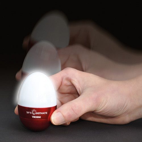 Світильник-нічник з LED-таймером Troika Eggtivate з датчиком вібрації (Червоний)