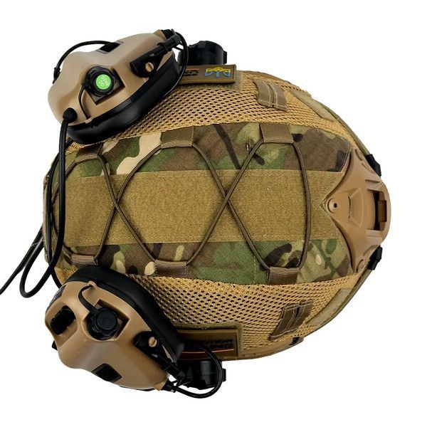 Комплект шолом Fast Team Wendy Helmet NIJ IIIA + навушники Earmor M32H MOD3 + кавер (Койот) розмір XL