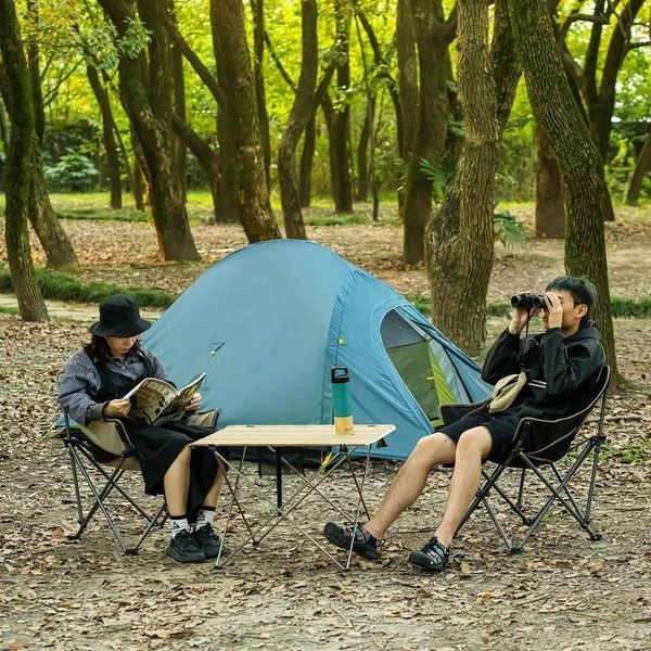 Складне крісло Naturehike NH20JJ022 600D Oxford Cotton сталь (Бежевий)