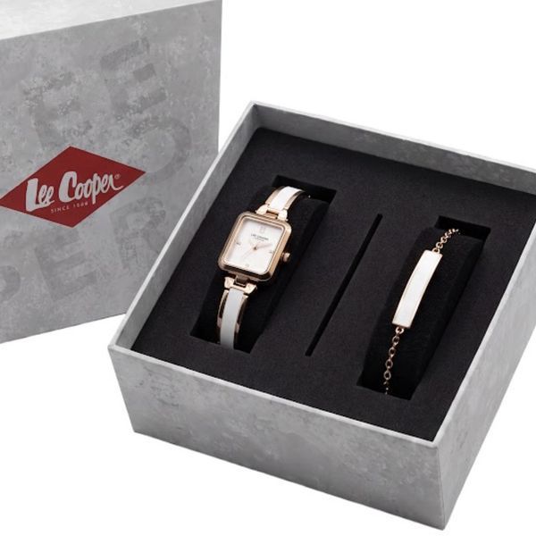 Подарочный набор Lee Cooper Romantic Set (часы + браслет + фирменная коробочка)