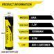 Аккумулятор LiitoKala Ni-10/AAA 1.2V 1000mAh (Черный с желтым)