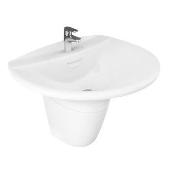 Раковина з напівніжкою RAK Ceramics Venice 650x205x510 мм (RAK0041) Білий