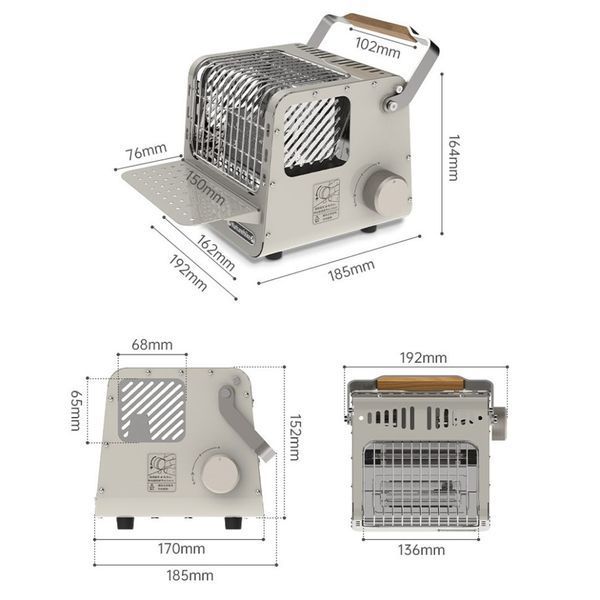 Обігрівач газовий касетний Naturehike CNK2300CW018 Сірий